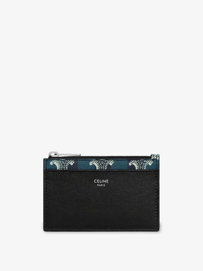 Celine Leather And Triomphe Coated Canvas Card Holder