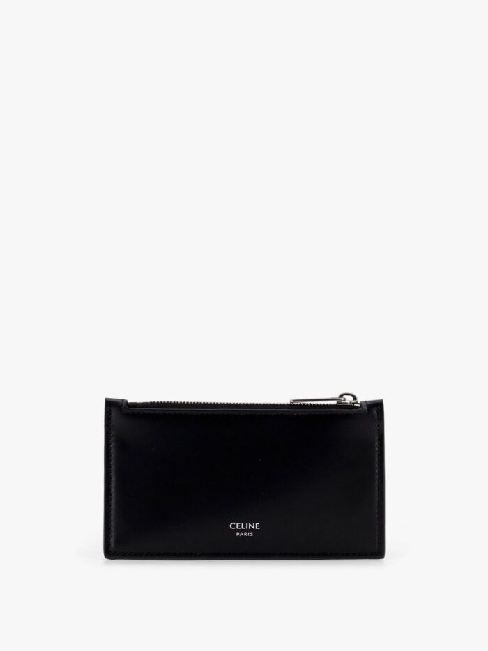 Celine Leather And Triomphe Fabric Card Holder
