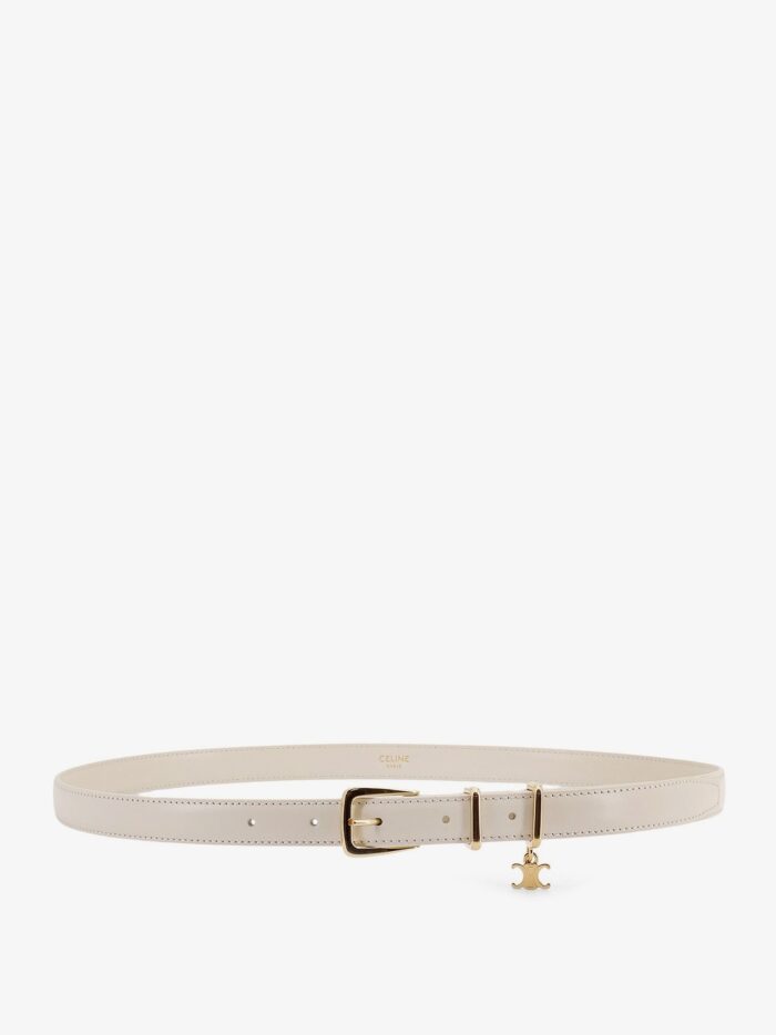 Celine Leather Belt With Triomphe Detail
