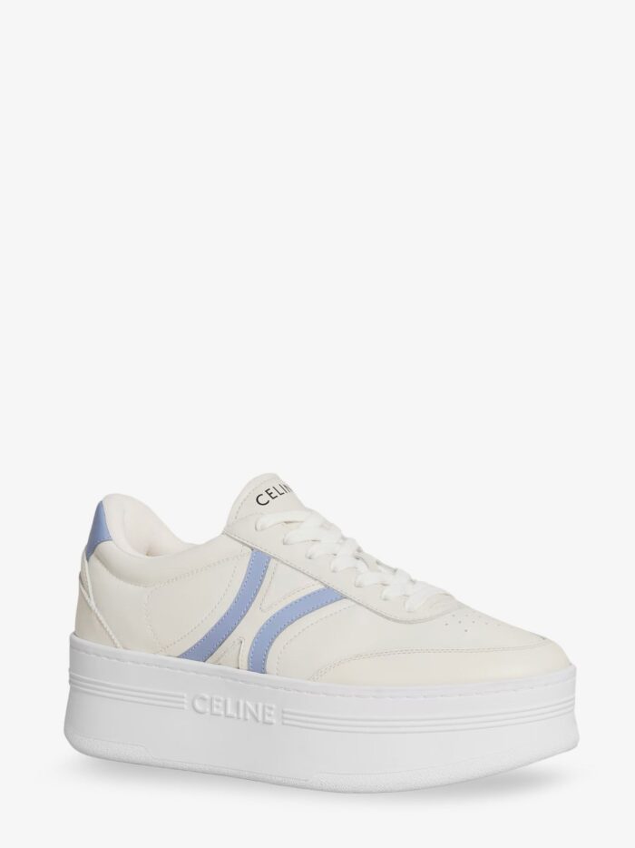 celine leather block sneakers with triomphe logo on the back Celine Leather Block Sneakers With Triomphe Logo On The Back