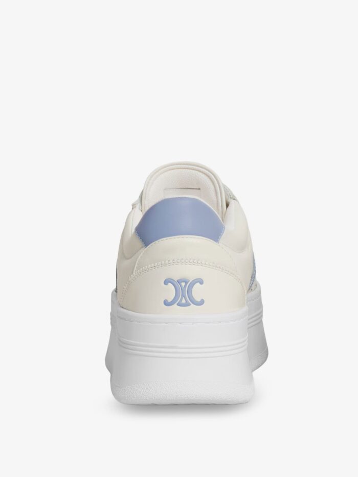 celine leather block sneakers with triomphe logo on the back Celine Leather Block Sneakers With Triomphe Logo On The Back