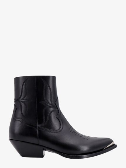 Celine Leather Boots With Metal Toe