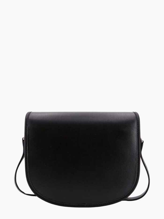 Celine Leather Shoulder Bag With Metal Triomphe Logo