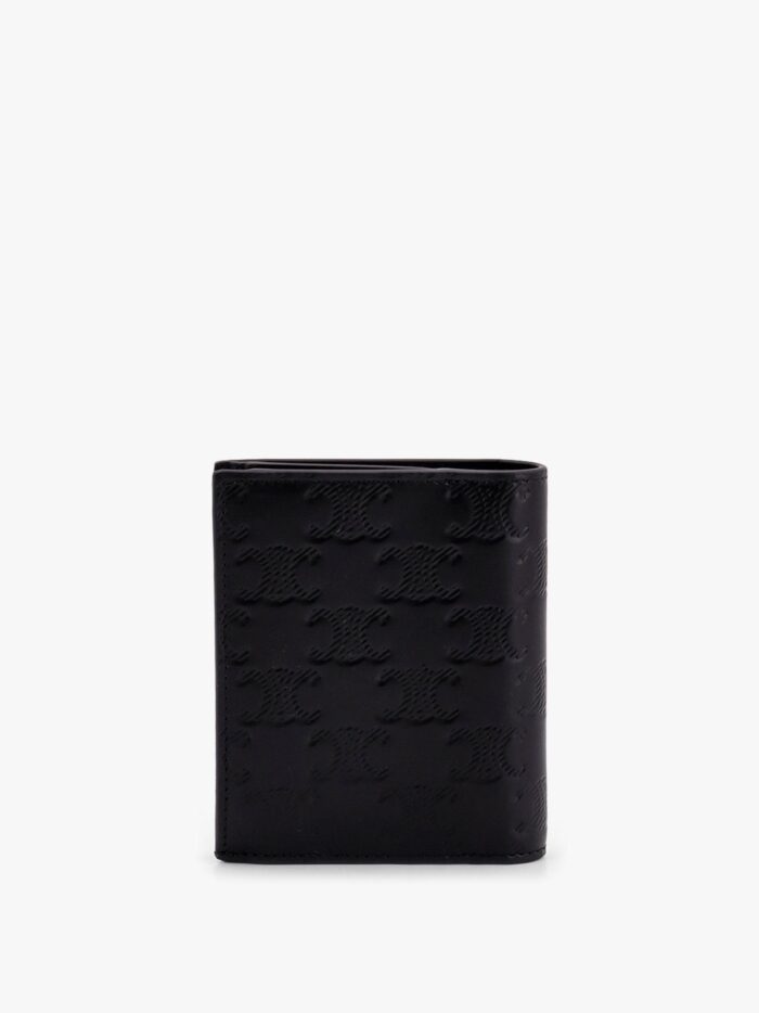Celine Leather Wallet With Triomphe Engraving