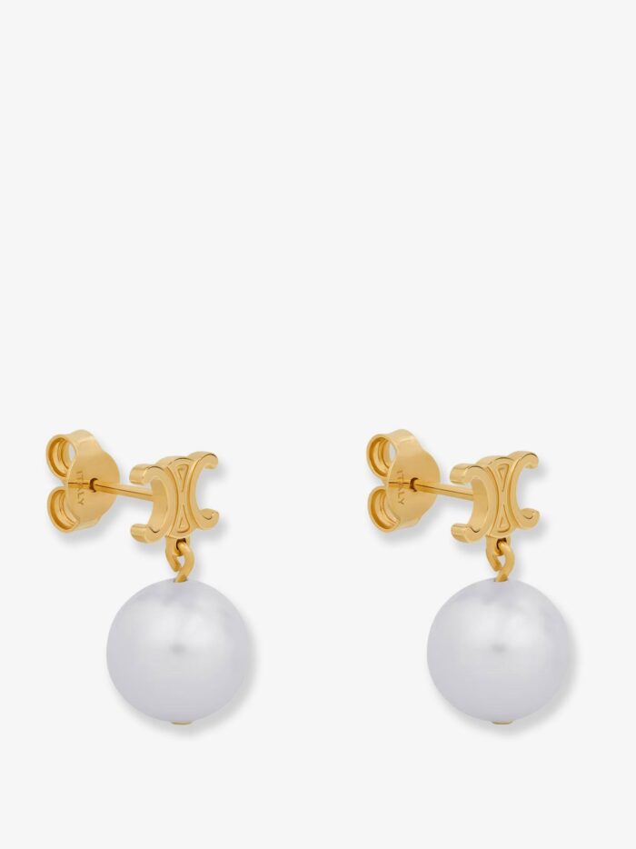 Celine Les Perles Metal Earrings