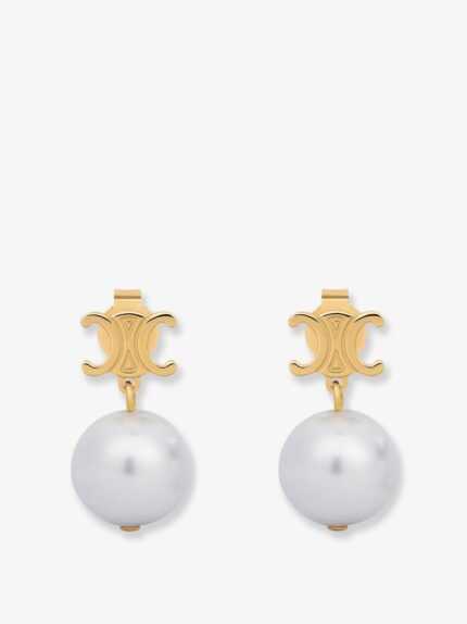 Celine Les Perles Metal Earrings