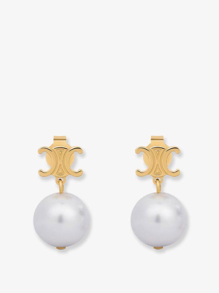Celine Les Perles Metal Earrings