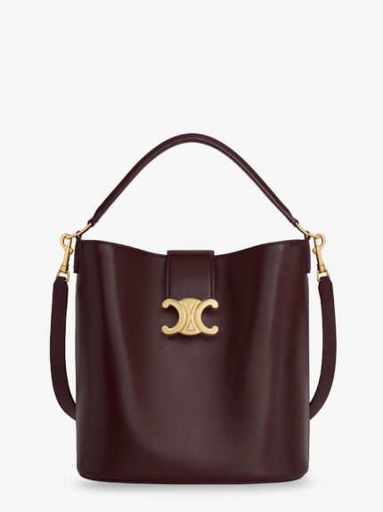 Celine Louise Medium Leather Bucket Bag