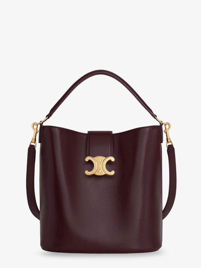 Celine Louise Medium Leather Bucket Bag