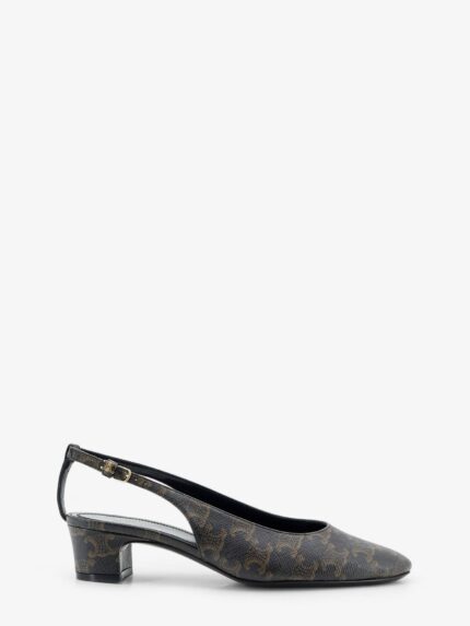 Celine Neo City Triomphe Coated Canvas Décolleté