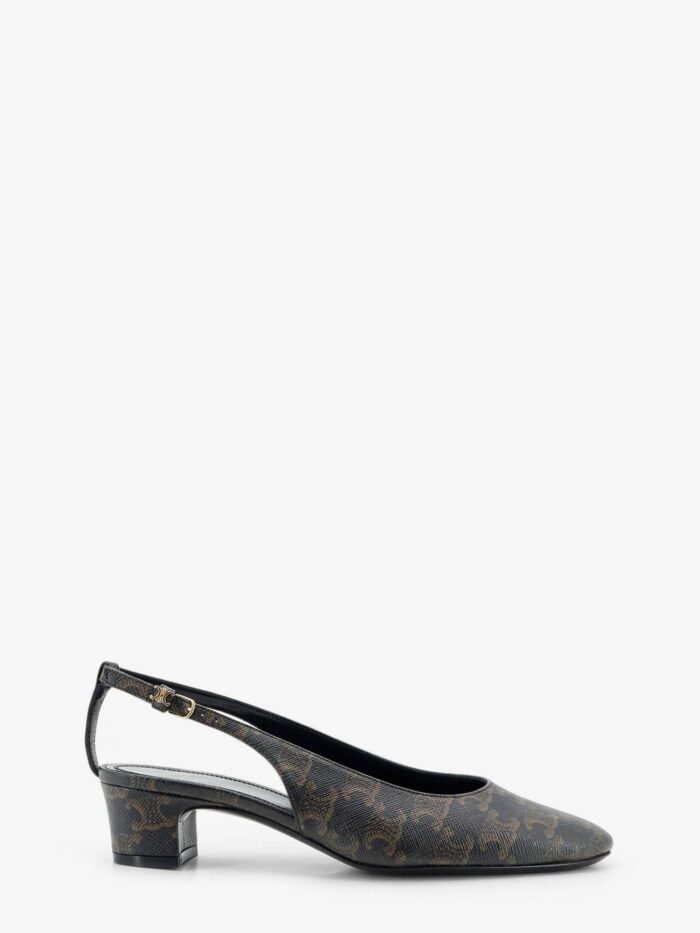 Celine Neo City Triomphe Coated Canvas Décolleté