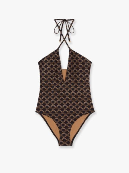 Celine One-piece Swimsuit With Triomphe Motif