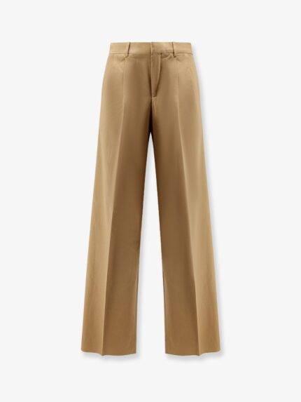 Celine Pleated Cotton Trousers