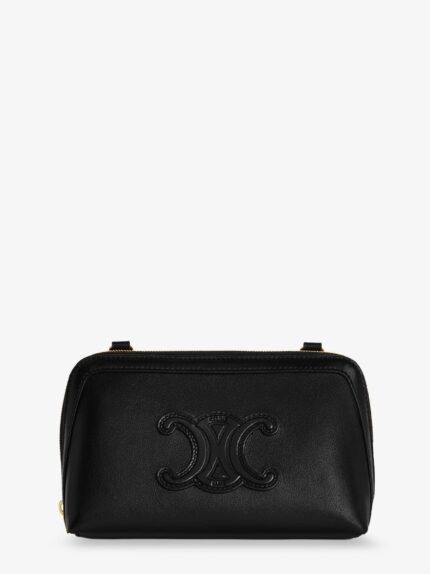 Celine Pochette Cuir Triomphe Leather Shoulder Bag