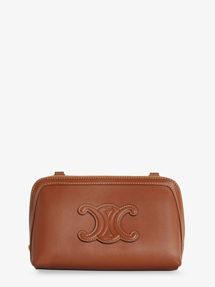 Celine Pochette Cuir Triomphe Leather Shoulder Bag