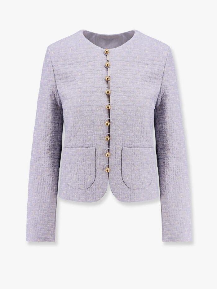 Celine Quilted Cotton Blazer With Triomphe Motif