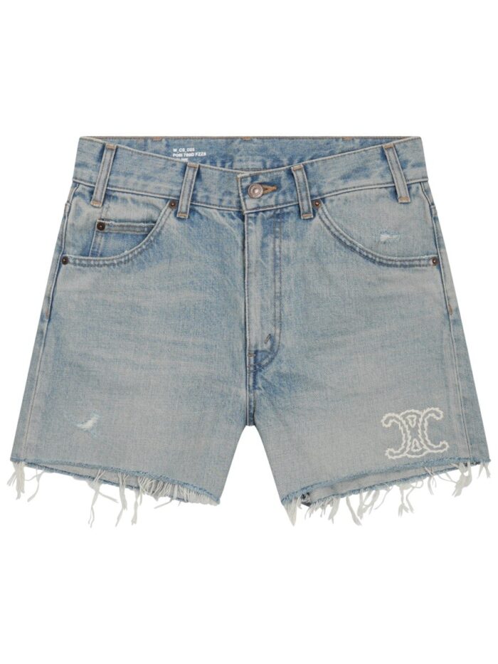 Celine SHORTS WITH LOGO EMBROIDERY