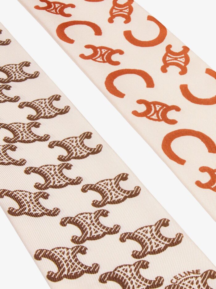 Celine Silk Scarf With All-over Triomphe Logo