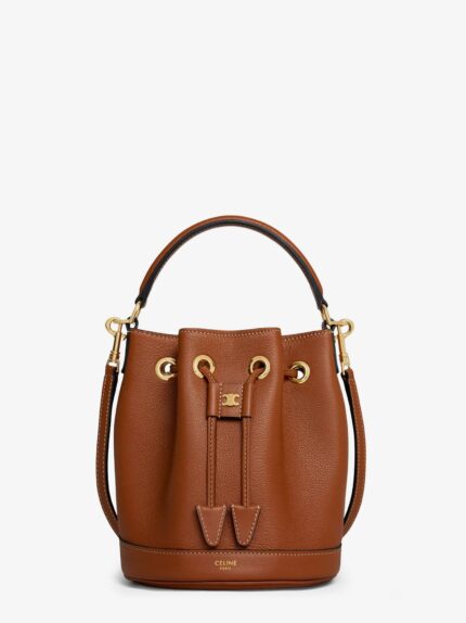 Celine Teen Bucket Clara Leather Bucket Bag