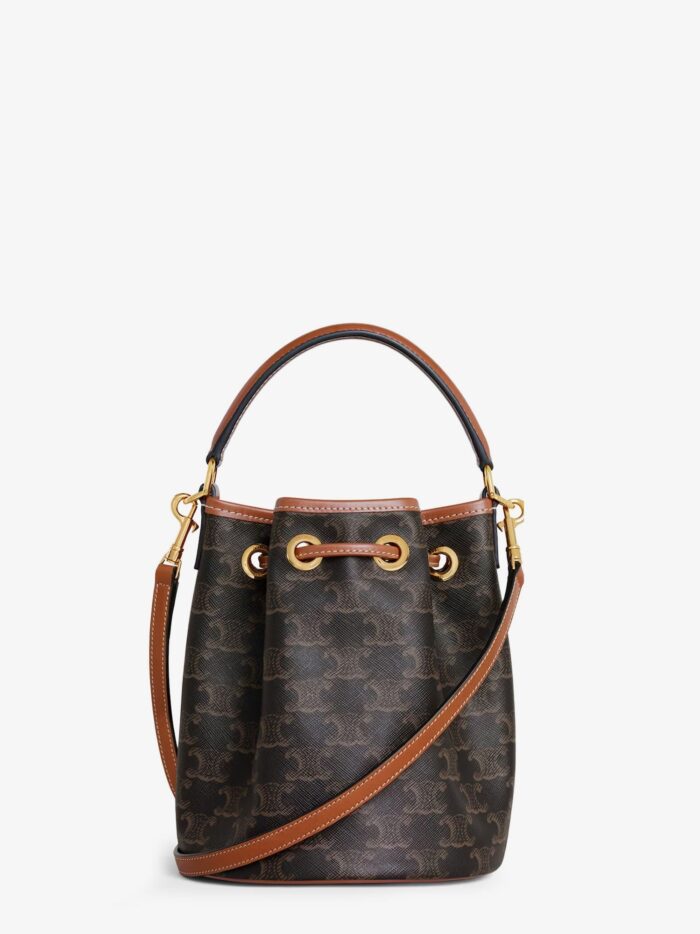 Celine Teen Bucket Clara Triomphe Coated Canvas Bucket Bag