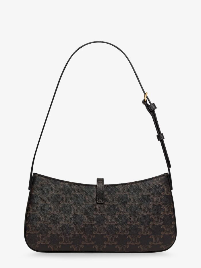 Celine Tina Triomphe Coated Canvas Shoulder Bag