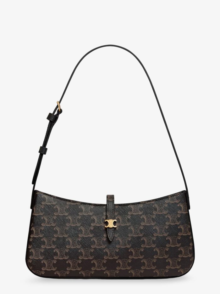 Celine Tina Triomphe Coated Canvas Shoulder Bag
