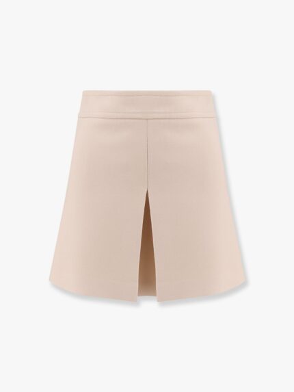 Celine Trapeze Mini Wool And Silk Skirt