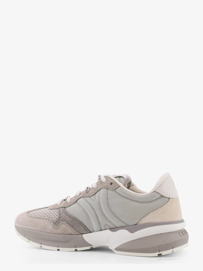 Celine Trio Lace Up Suede And Mesh Sneakers