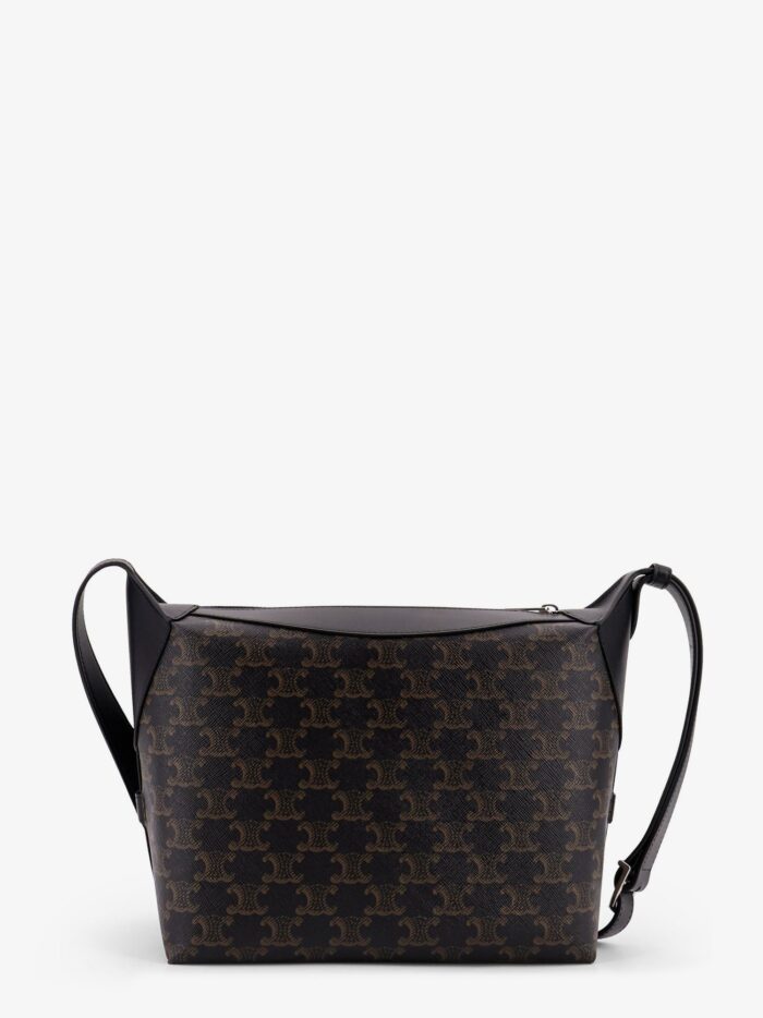 Celine Triomphe Canvas And Leather Shoulder Bag