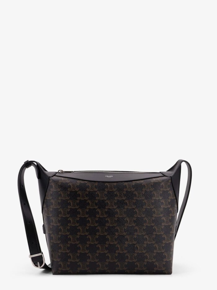 Celine Triomphe Canvas And Leather Shoulder Bag