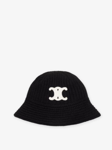 Celine Triomphe Cashmere Cloche Hat
