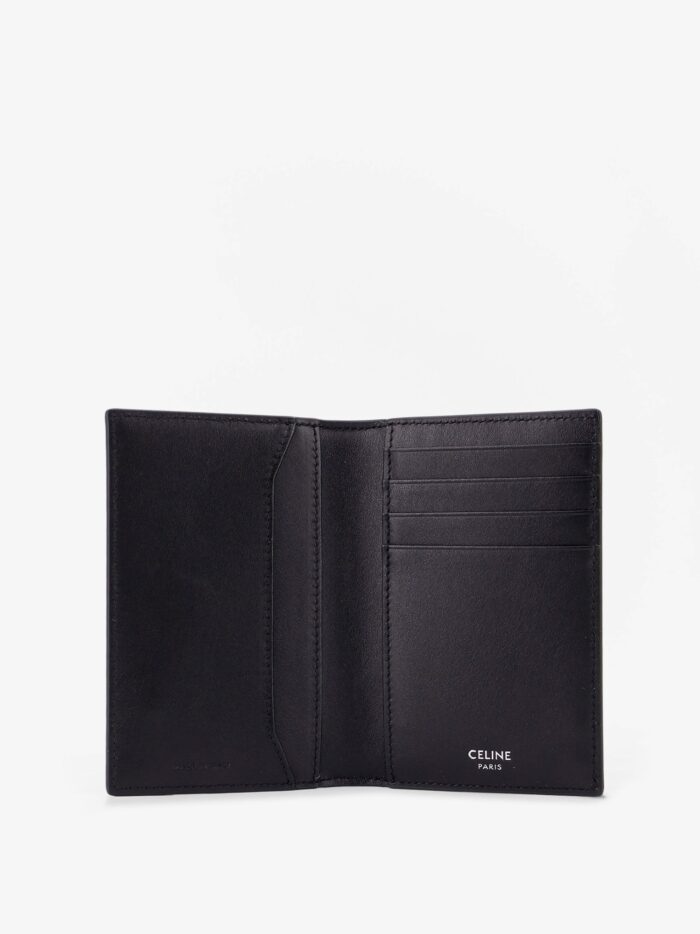 Celine Triomphe Coated Canvas And Leather Bifold Card Holder