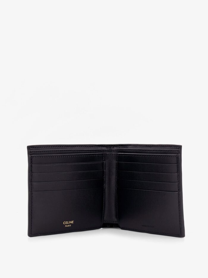 Celine Triomphe Coated Canvas And Leather Bifold Wallet