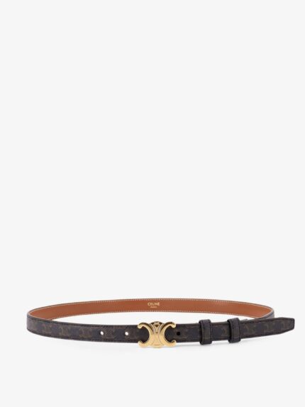 Celine Triomphe Coated Canvas Belt