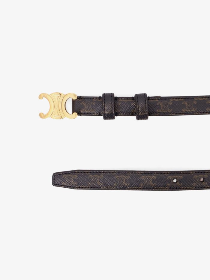 Celine Triomphe Coated Canvas Belt