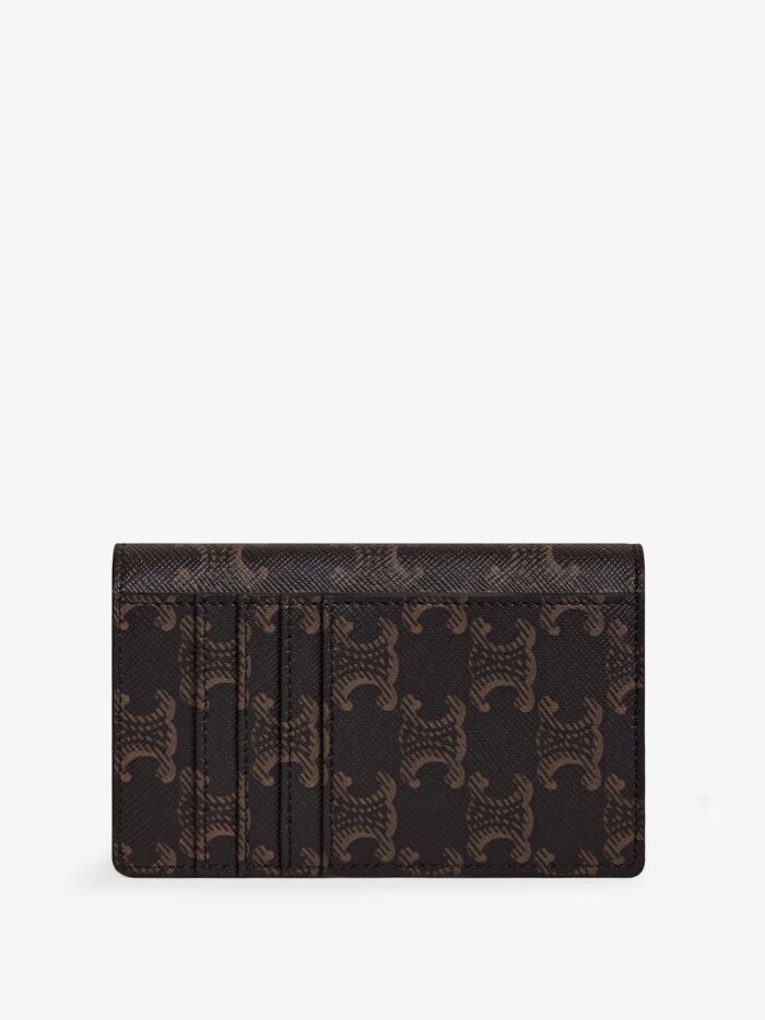 Celine Triomphe Coated Canvas Card Holder