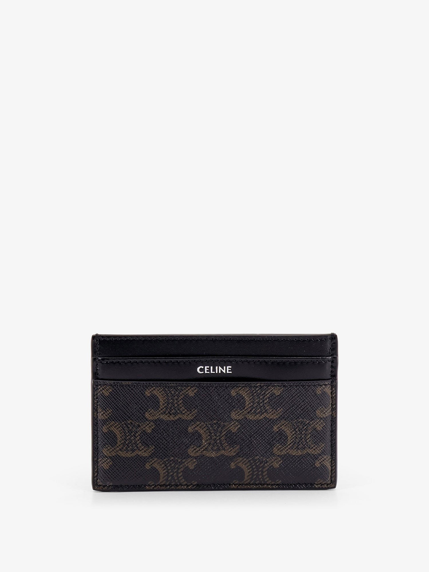 Celine Triomphe Coated Canvas Card Holder