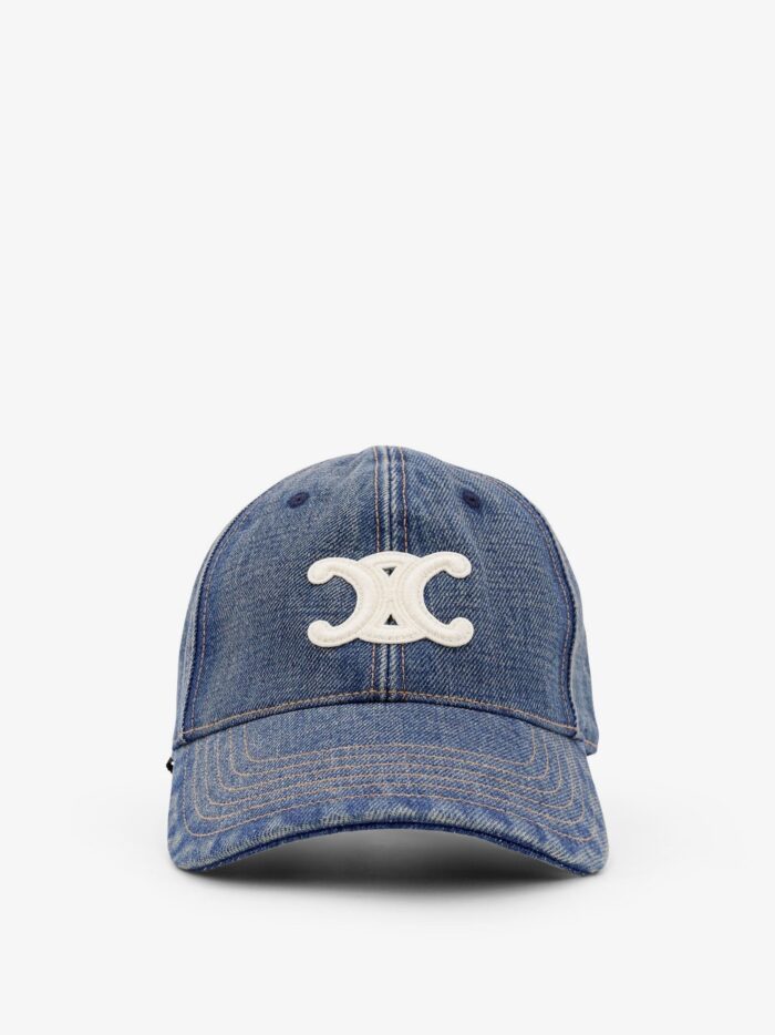celine triomphe denim hat Celine Triomphe Denim Hat