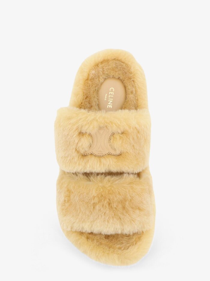 Celine Triomphe Slide 05 Shearling Sandals