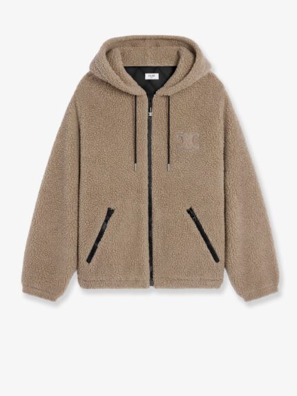 Celine Wool And Cotton Jacket With Triomphe Embroidery