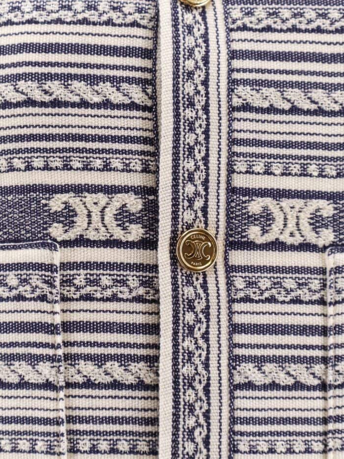 Celine Wool Blend Blazer With Triomphe Motif