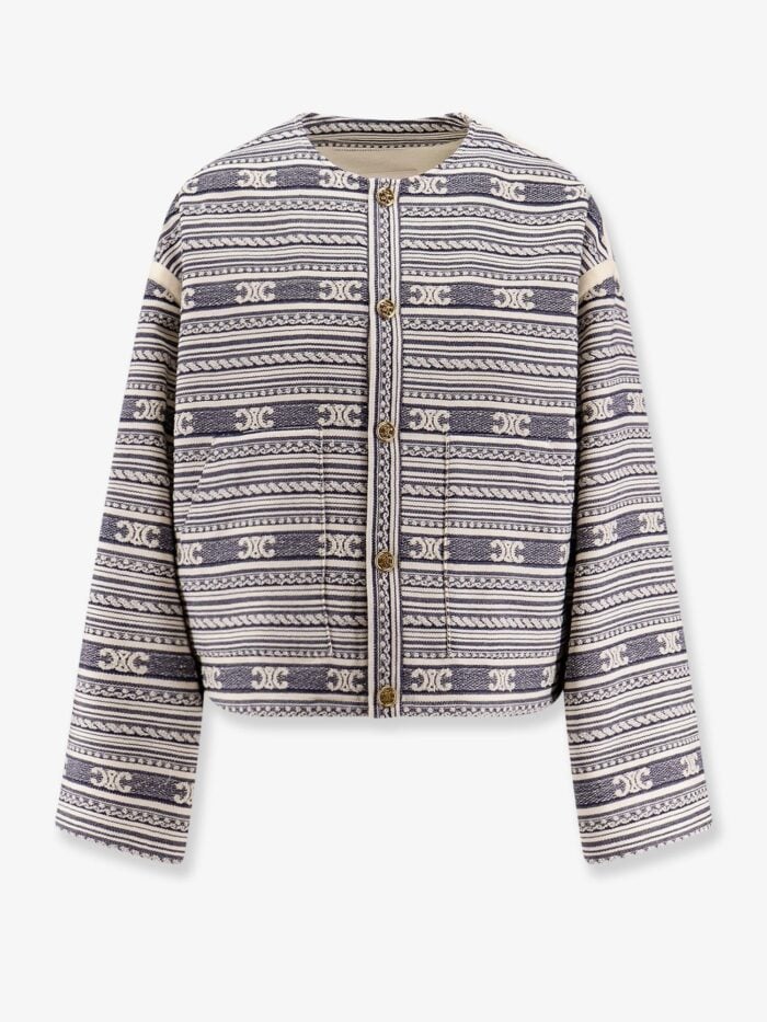 Celine Wool Blend Blazer With Triomphe Motif