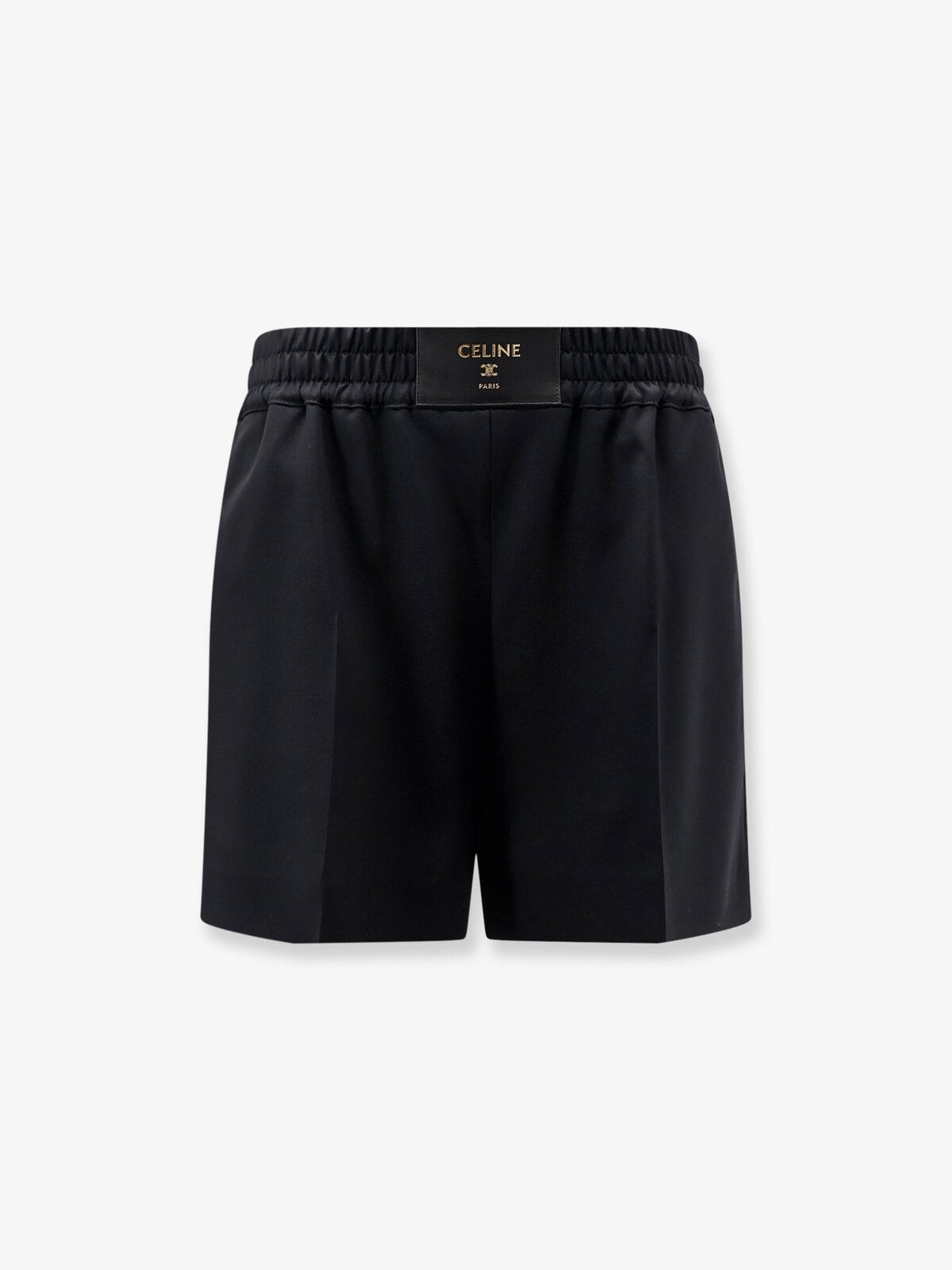 Celine Wool Shorts With Leather Tag