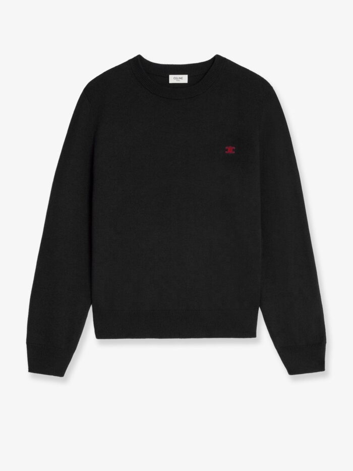 celine wool sweater with logo embroidery Celine Wool Sweater With Logo Embroidery