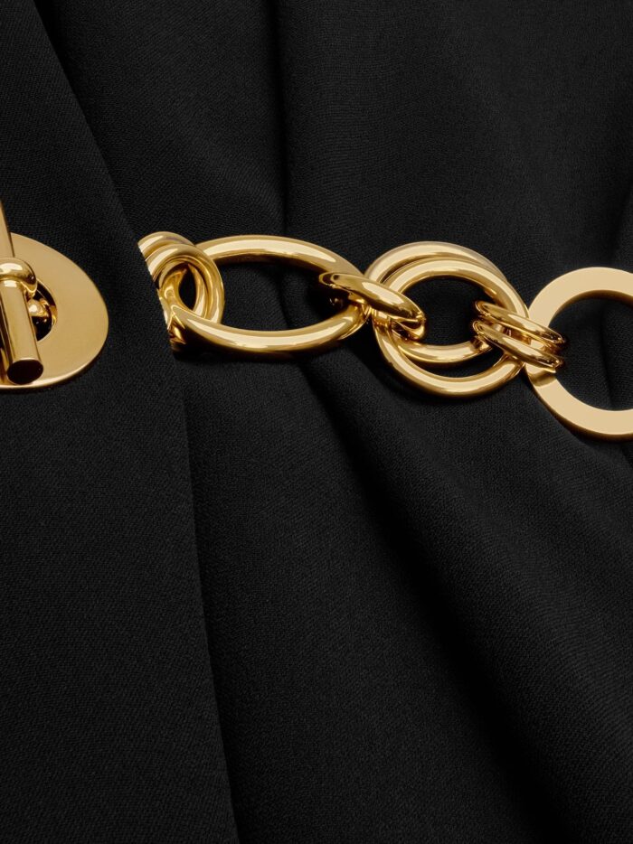 Celine Wrap Dress With Gold Metal Charms