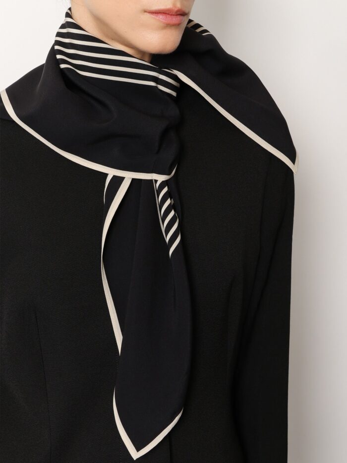 Toteme Silk Foulard With Centered Monogram Print