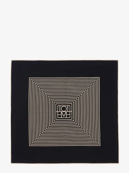Toteme Silk Foulard With Centered Monogram Print