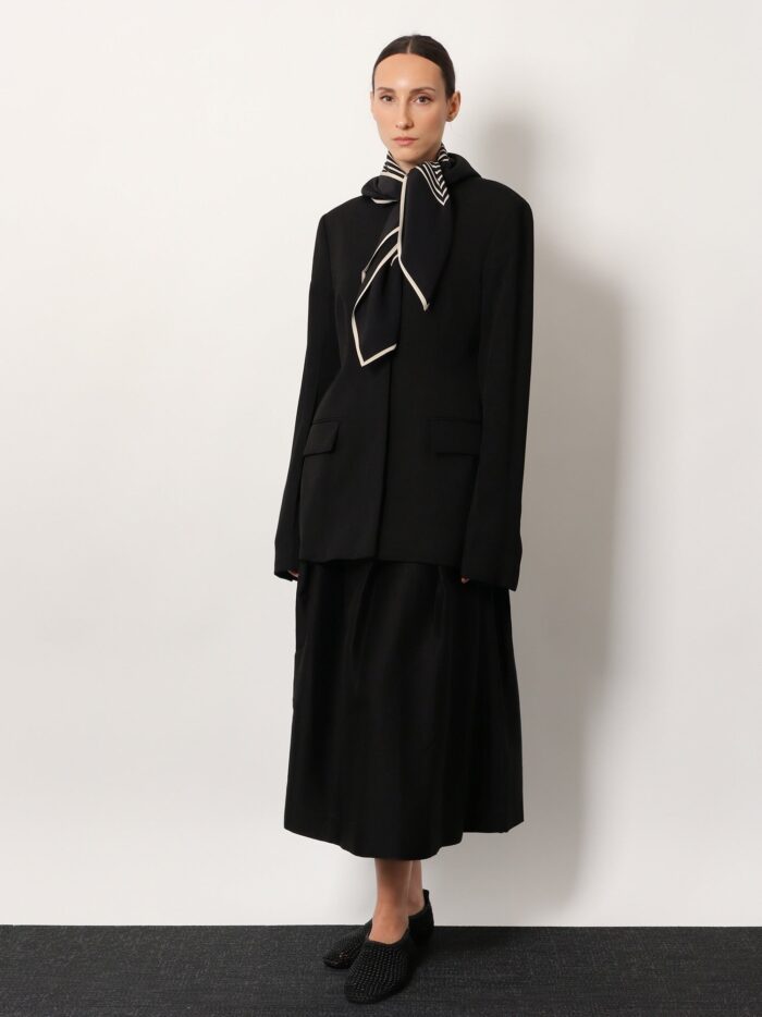Toteme Silk Foulard With Centered Monogram Print