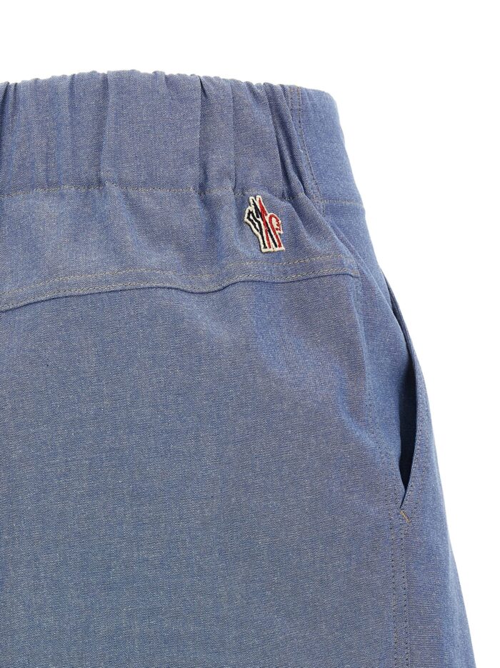MONCLER GRENOBLE Chambray Cotton Shorts