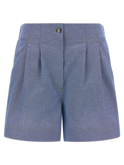 MONCLER GRENOBLE Chambray Cotton Shorts